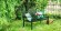 Скамейка садовая PARKER (Паркер) с выдвижным столиком цвет бронза из стали