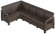 Комплект мебели YALTA L-LARGE 3 SET (Ялта) темно коричневый из пластика под искусственный ротанг
