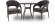 Обеденная группа серии КОРРЕТТО коричневая на 2 персоны со столом 70х70 из искусственного ротанга