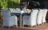 Стол обеденный серии ПАРКЛЭНД 240х100 серый из алюминия с древесно полимерной столешницей