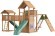 Детские городки JUNGLE GRAND PALACE-2 +JUNGLE PALACE+ COTTAGE +CLIMB+PLAYHOUSE+ BRIDGE LINK (деревянный жесткий мост) (Джангл гранд палас 2) из соснового бруса