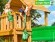 Детские городки JUNGLE GRAND PALACE-2 +JUNGLE PALACE+ COTTAGE +CLIMB+PLAYHOUSE+ BRIDGE LINK (деревянный жесткий мост) (Джангл гранд палас 2) из соснового бруса