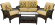 Лаунж зона MIRINDA на 4 персоны цвет коричневый с двухместным диваном из плетеного искусственного ротанга