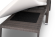 Шезлонг с матрасом серии ПАРМА серо-коричневого цвета из искусственного ротанга
