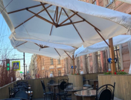 Зонт для кафе MAESTRO Double 3.5х3.5 с двойным куполом