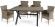 Стол обеденный серии AROMA (Арома) размером 150х90 алюминиевый цвет светло коричневый