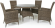 Стол обеденный серии NINJA (Ниндзя) D120 коричневый из искусственного ротанга