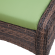 Лаунж зона BOMBINITI GREEN (Бомбинити) на 7 персон с трехместным и двухместным диваном из плетеного искусственного ротанга цвет коричневый/зеленый
